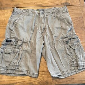 Lee 36 Brown Cargo Cotton Shorts